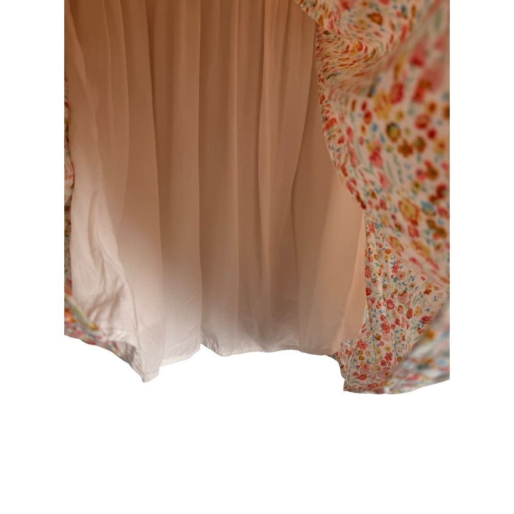 Cottagecore Feminine Coco + Jaimeson Floral Peasant Mini Dress Puff Sleeve Sz M - Picture 11 of 12
